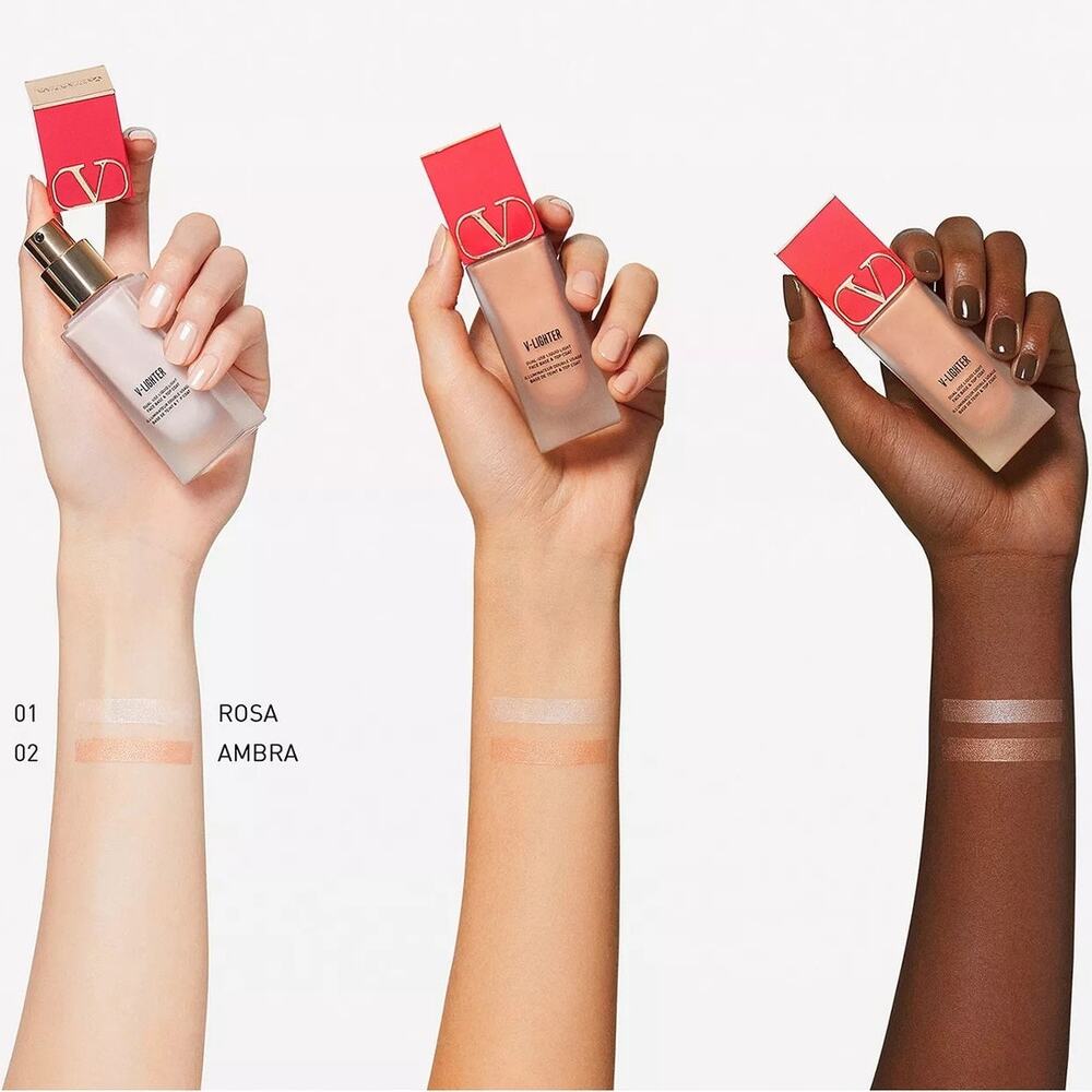 Valentino V-Lighter Dual-Use Liquid Light Face Base Top Coat 5mL NEW - Picture 2 of 4